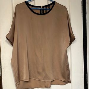 MNG Suit Separate Blouse in Tan SZ 10.